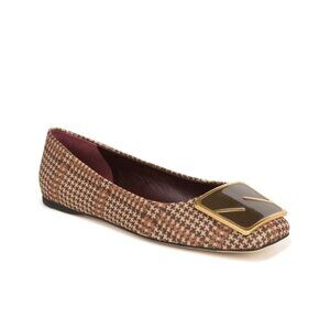 💙 Sarto Flexa Amaya Houndstooth Ballet Flats Size 10 Preppy Comfy Old Money Chi